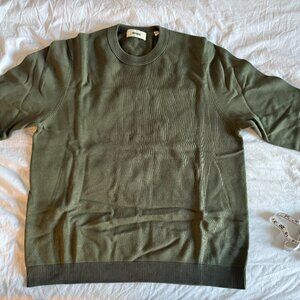 Buck Mason Cotton Traveler Sweater in Olive XL